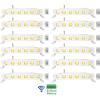 imageRockville Best Strip 60 White 36Watt Rechargeable Strip Wash Light Bar 24GHz Wireless DMX 512 RGBWAUV LEDs for Stage DJ Events 12Piece