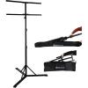 imageRockville RLS6 140lb Lighting Speaker Stand FlatBase Stability Detachable Tree Bar QuickFold Portability Perfect for DJs and Event Pros