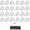 imageRockville RockPAR50 WHT Bundle 24 LED RGB Compact Par Can DJ Club Stage DMX Uplights ROCKFORCE 384 Channel Light Fog DMX Controller MIDI 25Items