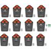 imageRockville RockWedge LED 54W RGBWAUV Rechargeable Wireless DMX Par Lights Battery Powered Uplights wRemote 24GHz True Wireless 610Channel DMX Control Event Lighting Kit 12Piece