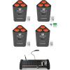imageRockville RockWedge LED Battery Lights with 384 Channel Wireless DMX Controller