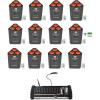 imageRockville RockWedge LED Bundle 12 54W RGBWAUV Battery Wireless DMX Par Lights ROCKFORCE W4 384Channel Wireless DMX Lighting Controller with MIDI 13Items