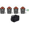 imageRockville RockWedge LED Bundle 4 54W RGBWAUV Rechargeable Battery Par Lights with Wireless DMX RLB30 Travel Bag for DJs and Events 5Items
