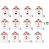imageRockville RockWedge LED RGBWAUV Rechargeable Wireless DMX Wash DJ UpLight White for Events and Parties 12Piece