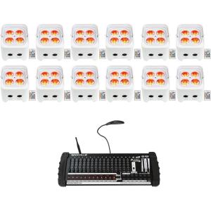 image12 Rockville Best PAR 50 Battery Wash Lights Wireless DMX384 Channel Controller