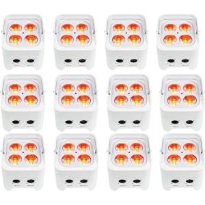 image12 Rockville Best PAR 50 White Battery Par Wash Lights wWireless DMXRGBWAUV