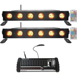 image2 Rockville Best Strip 60 Battery Light Bars384 Ch Wireless DMX Controller