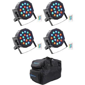 image4 Rockville Battery PAR 50 Rechargeable LED DMX DJ Wash UpLightsRemotesBag