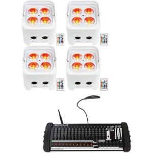 image4 Rockville Best PAR 50 Battery Wash Lights Wireless DMX384 Channel Controller