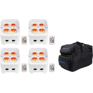 image4 Rockville Best PAR 50 White Rechargeable Par Lights Wireless DMXRGBWAUVBag