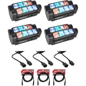 image4 Rockville Spyder LED 8 Beam Moving Head Motorized DMX DJPartyClub Lights