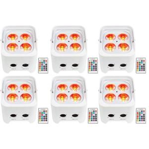 image6 Rockville Best PAR 50 White Rechargeable Par Wash Lights Wireless DMXRGBWAUV