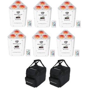 image6 Rockville RockWedge LED White RGBWAUV Rechargeable Wireless DMX LightsBag