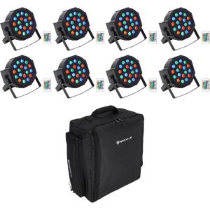 image8 Rockville Battery PAR 50 Rechargeable DJ DMX Wash UpLightsRemoteBackpack