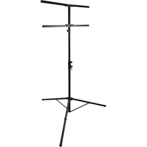 imageRockville RVLSF1 12FT Folding Lighting Tree Stand For 8 Lights 110LB Capacity 48 Foldable Lighting Mount Bar Adjustable Height 95142 Includes Mounting Hardware for DJs and Events