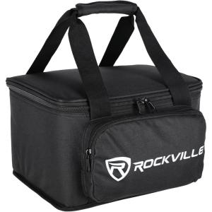 imageRockville RLBF4 Light Bag for 4 DJ Par or Uplights  Includes Removable Dividers and Padded Interior for Secure Transport