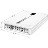 image:imageRockville Krypton MF3 1600w Peak 4 Channel Marine Amplifier White PA Microphone Rustproof Adjustable Crossover for BoatsWhite