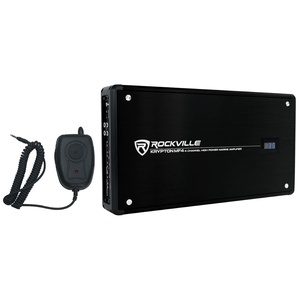 image:imageRockville Krypton MF4 White 2400w Peak600w RMS 4 Channel Marine Amplifier Waterproof Design Adjustable Crossover PA Microphone for Boats and Marine AudioBlack