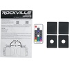 image:imageRockville WB50KLS Pair Black 525 250W Stainless Steel Marine Wakeboard Tower Speakers 360 Swivel Mount wLED Lights Waterproof for Boats amp ATVs