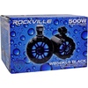 image:imageRockville WB50KLS Pair Black 525 250W Stainless Steel Marine Wakeboard Tower Speakers 360 Swivel Mount wLED Lights Waterproof for Boats amp ATVs