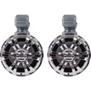 image:imageRockville WB50KLS Pair Silver 525 250W Stainless Steel Marine Wakeboard Tower Speakers 360 Swivel Mount wLED Lights Waterproof for Boats amp ATVs