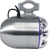 image:imageRockville WB50KLS Pair Silver 525 250W Stainless Steel Marine Wakeboard Tower Speakers 360 Swivel Mount wLED Lights Waterproof for Boats amp ATVs