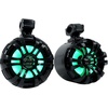 image:imageRockville WB65KLS Black Pair 65 300W Marine Wakeboard Tower Speakers Waterproof MultiColor LED Lighting Polypropylene Mica Cone 4 Ohm 360 Degree Swivel Brackets for Boats amp ATVsBlack