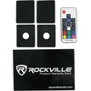 image:imageRockville WB65KLS Black Pair 65 300W Marine Wakeboard Tower Speakers Waterproof MultiColor LED Lighting Polypropylene Mica Cone 4 Ohm 360 Degree Swivel Brackets for Boats amp ATVsBlack