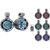 image:imageRockville WB50KLS Pair Silver 525 250W Stainless Steel Marine Wakeboard Tower Speakers 360 Swivel Mount wLED Lights Waterproof for Boats amp ATVs