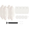 image:imageRockville Boat Fender Package 10in x 30in Marine Bumpers with Covers Dock Lines amp PumpWhite