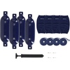image:imageRockville Boat Fender Package 65in x 23in Marine Boat Bumpers with Fender Covers Dock Lines amp Pump for Docking and Boat ProtectionNavy Blue
