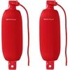 image:imageRockville Boat Fender Package 65in x 23in Marine Boat Bumpers with Fender Covers Dock Lines amp Pump for Docking and Boat ProtectionRed
