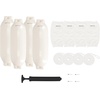 image:imageRockville Boat Fender Package 85in x 27in Marine Boat Bumpers with Fender Covers Dock Lines amp Pump for Docking and Boat ProtectionWhite