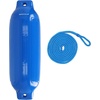 image:imageRockville Boat Fender with 10ft Line Marine Bumper for Docking Protection UVResistant PVC Construction Double Eyelets for Vertical or Horizontal MountingBlue