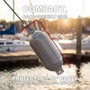 image:imageRockville Boat Fender with 10ft Line Marine Bumper for Docking Protection UVResistant PVC Construction Double Eyelets for Vertical or Horizontal MountingGrey