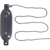 image:imageRockville Boat Fender with 10ft Line Marine Bumper for Docking Protection UVResistant PVC Construction Double Eyelets for Vertical or Horizontal MountingGrey