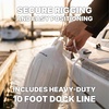 image:imageRockville Boat Fender with 10ft Line Marine Bumper for Docking Protection UVResistant PVC Construction Double Eyelets for Vertical or Horizontal MountingWhite