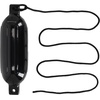 image:imageRockville Boat Fender with 10ft Line Marine Bumper for Docking Protection UVResistant PVC Construction Double Eyelets for Vertical or Horizontal MountingBlack
