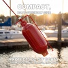 image:imageRockville Boat Fender with 10ft Line Marine Bumper for Docking Protection UVResistant PVC Construction Double Eyelets for Vertical or Horizontal MountingRed
