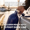 image:imageRockville Boat Fender with 10ft Line Marine Bumper for Docking Protection UVResistant PVC Construction Double Eyelets for Vertical or Horizontal MountingNavy Blue