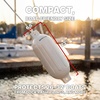 image:imageRockville Boat Fender with 10ft Line Marine Bumper for Docking Protection UVResistant PVC Construction Double Eyelets for Vertical or Horizontal MountingWhite