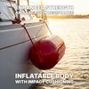 image:imageRockville Boat Fender with 10ft Line Marine Bumper for Docking Protection UVResistant PVC Construction Double Eyelets for Vertical or Horizontal MountingRed