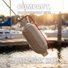 image:imageRockville Boat Fender with 10ft Line Marine Bumper for Docking Protection UVResistant PVC Construction Double Eyelets for Vertical or Horizontal MountingSand