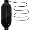 image:imageRockville Boat Fender with 10ft Line Marine Bumper for Docking Protection UVResistant PVC Construction Double Eyelets for Vertical or Horizontal MountingBlack