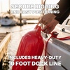 image:imageRockville Boat Fender with 10ft Line Marine Bumper for Docking Protection UVResistant PVC Construction Double Eyelets for Vertical or Horizontal MountingRed