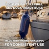 image:imageRockville Boat Fender with 10ft Line Marine Bumper for Docking Protection UVResistant PVC Construction Double Eyelets for Vertical or Horizontal MountingNavy Blue