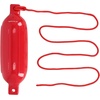 image:imageRockville Boat Fender with 10ft Line Marine Bumper for Docking Protection UVResistant PVC Construction Double Eyelets for Vertical or Horizontal MountingRed