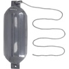 image:imageRockville Boat Fender with 10ft Line Marine Bumper for Docking Protection UVResistant PVC Construction Double Eyelets for Vertical or Horizontal MountingGrey