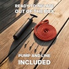 image:imageRockville Boat Fender with 10ft Line Marine Bumper for Docking Protection UVResistant PVC Construction Double Eyelets for Vertical or Horizontal MountingRed