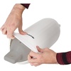 image:imageRockville C6523B 65in x 23in Boat Fender Cover Black Stretch Fabric Fits 67in Thick Fenders DoubleStitchedWhite
